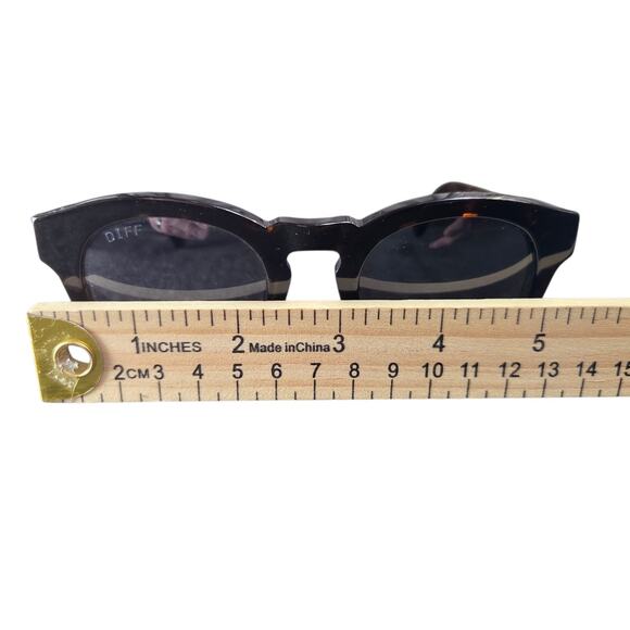 DIFF EYEWEAR DIME 2 Brown Tortoise Plastic Round‎ Sunglasses - Picture 9 of 9